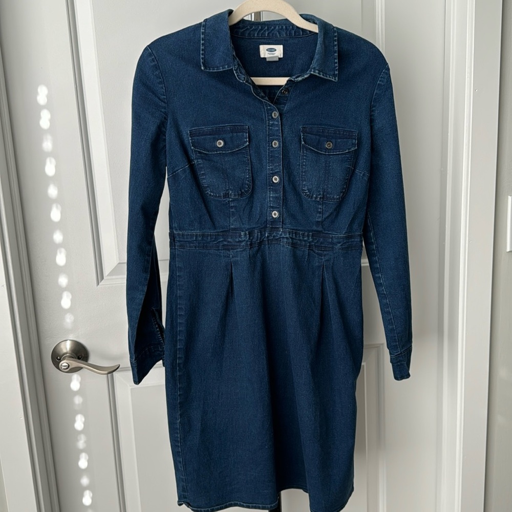 Old Navy Long sleeve Denim Midi Dress